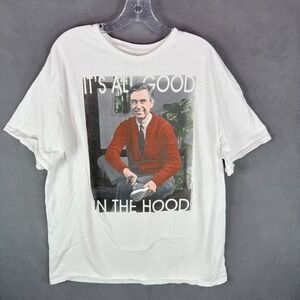 Mr. Rogers Neighborhood Men's  It's All Good In The Hood Graphic T-shirt Size XL